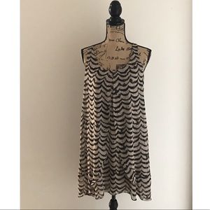 Maeve Tiger Print Layered Chiffon Swing Dress